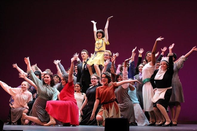 Students from Stuart W. Cramer High perform a number from “Thoroughly Modern Millie” at the sixth-annual Blumenthal Performing Arts High School Musical Theater Awards, also known as The Blumeys, at the Belk Theater in Charlotte on May 21, 2017. Stuart W. Cramer won the Blumey award for Wells Fargo Best Musical-Tier 1. [Blumenthal Performing Arts/Special to The Gazette]
