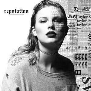 This cover image released by Big Machine shows art for her upcoming album, “reputation,” expected Nov. 10. (Big Machine via AP)