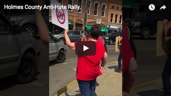 Holmes County held an anti-hate rally on Sunday.