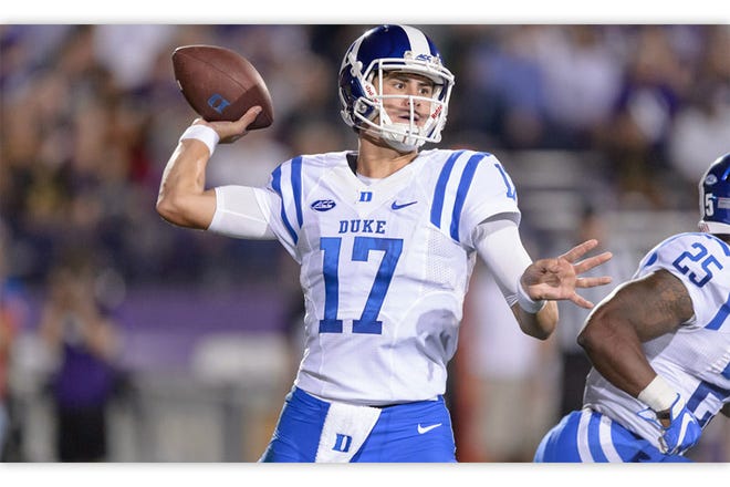 WHO WILL STEP UP? — Duke quarterback Daniel Jones is going to have to find a playmaker on the other end of the Blue Devils' passing attack.