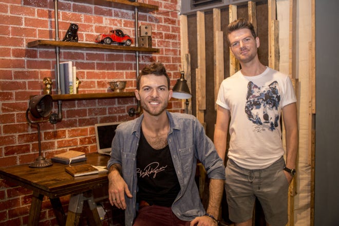 Ryan Ilgi, left, and Blake Hovis, right, are the owners of Eastridge Mall's newest boutique BlakeRyan. Expected to open in October, the lifestyle boutique hopes to change the way customers view retail shopping by providing them with a unique shopping experience. [DEMETRIA MOSLEY/THE GASTON GAZETTE]