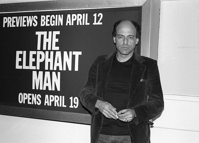 This 1979 image released by David LeShay shows Bernard Pomerance, playwright of "The Elephant Man," in New York. Pomerance died Saturday, Aug. 26, 2017, of complications from cancer at his home in Galisteo, N.M. He was 76. (David LeShay via AP)