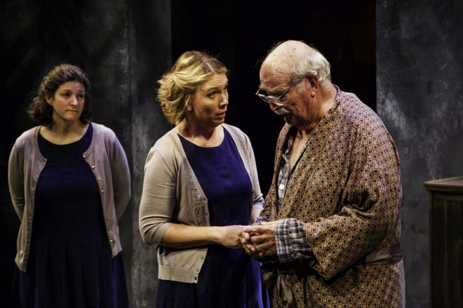 From left, Kristin Mazzitelli, Amity Hoffman and Alex Topp in a scene from Florian Zeller's "The Father" at the Manatee Performing Arts Center. [Photo provided by Manatee Players]