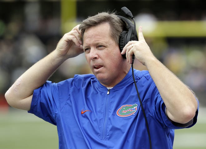 Florida head coach Jim McElwain looks to keep Gators' defense among the stingiest units in the country. [MARK HUMPHREY/THE ASSOCIATED PRESS]