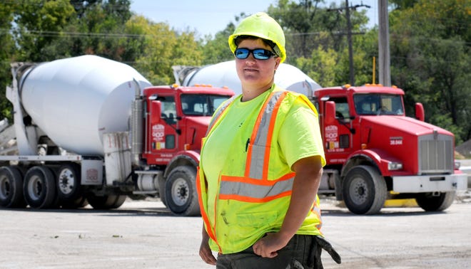 Rochelle Allen, a cement mixer driver with Builders Choice Concrete. [TOM DORSEY / SALINA JOURNAL]
