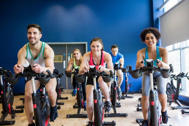 Indoor cycling class is not a personal training session — the 39 other people around you may have different levels of comfort. If you'­re always cold, instead of always complaining, wear layers and stop reserving the bike under the air conditioning vent. If you'­re always hot, take off the turtleneck, bring a cool hydrating beverage, and stop reserving the bike furthest from the AC vent. [Dreamstime/TNS]