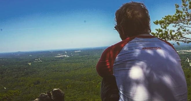 Instagram post shows British pop singer Ed Sheeran at Crowders Mountain State Park on Sunday.