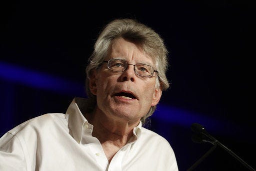 Author Stephen King speaks at Book Expo America in New York.