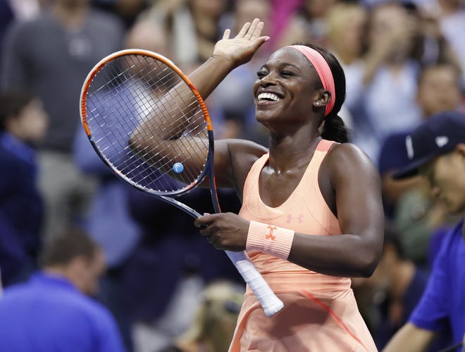 Sloane Stephens, during the women's semifinals of the U.S. Open Thursday, Sept. 7, 2017. [AP Photo/Adam Hunger]