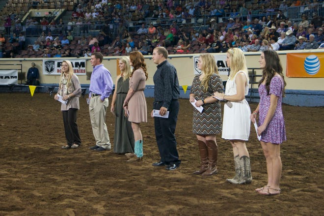 Winners of the $2,500 Oklahoma State Fair Scholarship receive their awards. [Photo provided by the Oklahoma State Fair]