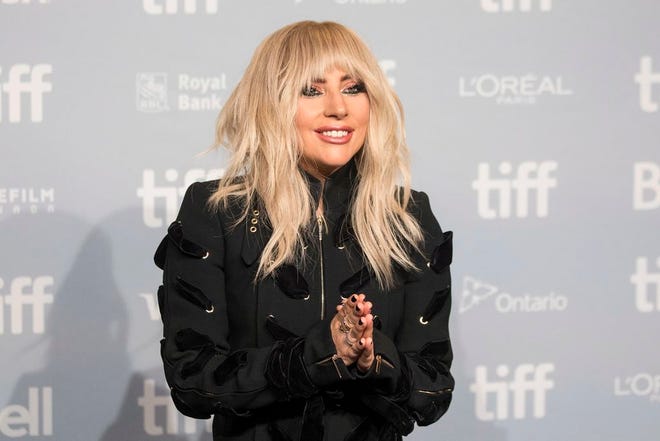 Lady Gaga appears during a camera call before the press conference for "Gaga: Five Foot Two" at the Toronto International Film Festival, in Toronto on Friday, Sept. 8, 2017. [Chris Young/The Canadian Press via AP]