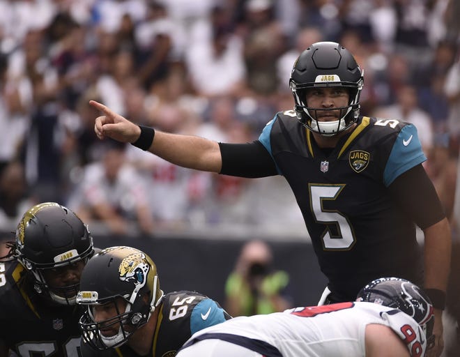 Win No. 1 is under the belt for Blake Bortles and the Jaguars. [AP/ERIC CHRISTIAN SMITH]
