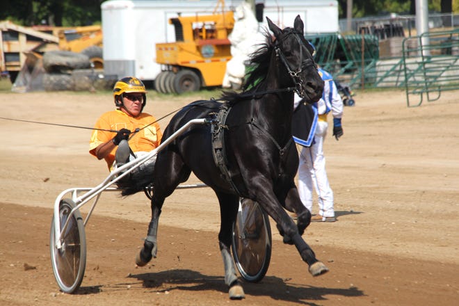 Harness racing took place Tuesday, Sept. 12, 2017, at Allegan County Fair. [Sarah Heth/Sentinel staff]