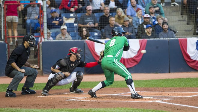 VANCOUVER , #8 Michael Cruz DH, Game 4 Eugene Emeralds play Vancouver Canadians in the Northwest League championship series.,September 12 2017. , Vancouver, September 12 2017. Reporter: , ( Francis Georgian / PNG staff photo) ( Prov / Sun News ) 00050562A