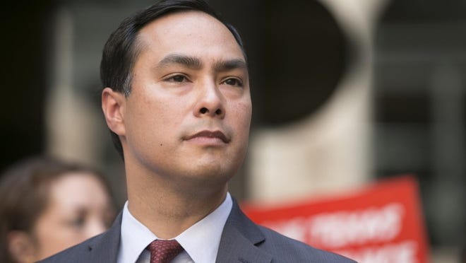 U.S. Rep. Joaquín Castro, D-San Antonio, speaks at a One Texas Resistance news conference at the Capitol on Aug. 16.