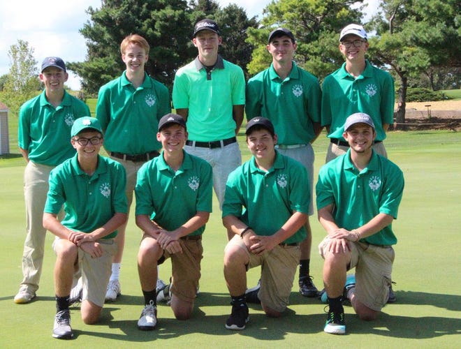 The Geneseo senior golfers earned a victory over Rochelle on Senior Night. Pictured are, first row, from left: Patrick Turpin, Nathan Curran, Devin VanRycke and Jarron Nordstrom. Second row, from left: Will Pace, Jack Roberts, Kyle Pittenger, Mick Haverland and Ben Ford.