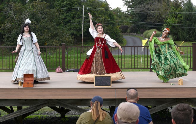 Chaste Treasure performs at the 18th annual Village Renaissance Faire in Wrightstown on Saturday, Sept. 16, 2017.