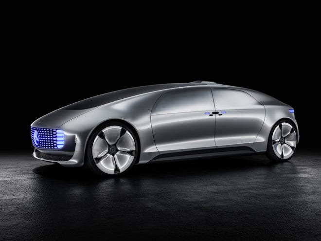 The Mercedes-Benz F 015 Luxury in Motion is a concept car that debuted in 2015. The self-driving luxury sedan is meant to demonstrate the evolution of vehicles beyond mere transport to mobile living and workspace. The concept car incorporates autonomous and manual driving options, advanced materials, an electric-hybrid power system and digital displays.
