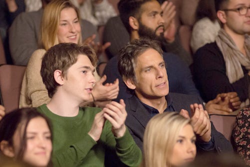 Troy (Austin Abrams) and Brad (Ben Stiller) share some happy time away from worry. [Jonathan Wenk]