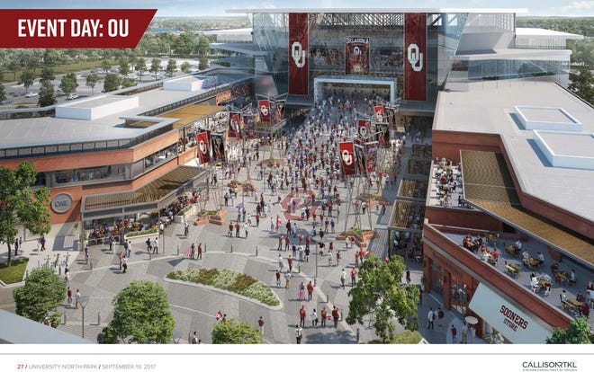 A look at an artist's rendering of a proposed new arena in north Norman. The arena would be the home for OU men's and women's basketball, Norman and Norman North high school basketball and potentially other large-scale events like concerts and NCAA events. [PHOTO PROVIDED]