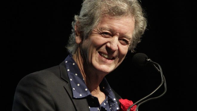 FILE - In this Oct. 11, 2015 file photo, Rodney Crowell speaks at The Nashville Songwriters Hall of Fame Dinner and Induction Ceremony in Nashville, Tenn. Crowell is cancelling all of his remaining 2017 tour dates due to unspecified health issues. In a statement on his website posted Wednesday, Sept. 20, 2017, he said a team of doctors has advised him to rest and that for the foreseeable future, "my work will consist of quietly encouraging my body to return to its natural state."