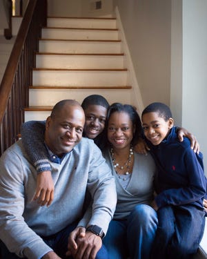 (From left) Martin, Matthew, Kamala and Mason Allen in February. The photo was taken one month before Mason, 13, died of complications from osteosarcoma. The Mason Chandler Allen Memorial Foundation, founded by Mason's family after his death, will stage the "Steps Toward The Cure" community fundraising walk Saturday at Carl Sandburg Middle School in Middletown to increase awareness about pediatric cancer and raise money to fight it.