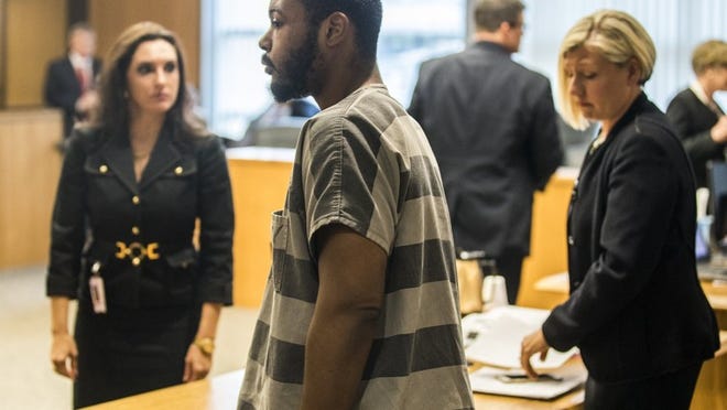 USE THIS PHOTO Kendrex White makes his way out of Judge Tamara Needles Courtroom on Wednesday, May 17, 2017. Judge Tamara Needles discussed with both attorneyâ€™s about the mental health of Kendrex White who was accused of going on a stabbing attack at the University of Texas. RICARDO B. BRAZZIELL/AMERICAN-STATESMAN