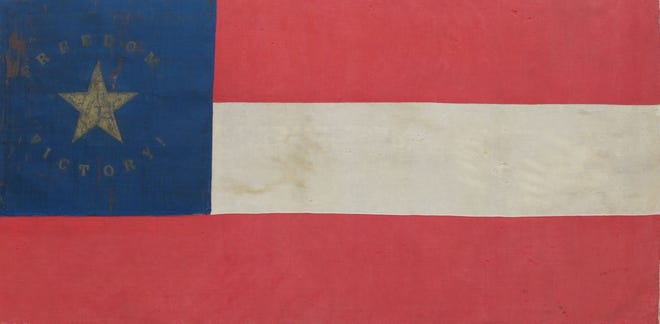The Civil War Confederate flag captured during the Battle of New Bern, N.C., on March 14, 1862. [Photo/Courtesy of Daniel J. McAuliffe]