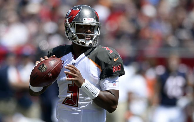 Tampa Bay Buccaneers quarterback Jameis Winston (3) looks to pass during the first half of a game against the Chicago Bears on Sept. 17 in Tampa. When Xavier Rhodes was in his final season at Florida State, the scout team quarterback was a cocksure redshirt named Jameis Winston. Five years later, Rhodes and the Minnesota Vikings are well aware of what Winston can do to beat them on the field, as they prepare to host the Buccaneers. [AP Photo / Jason Behnken, File]