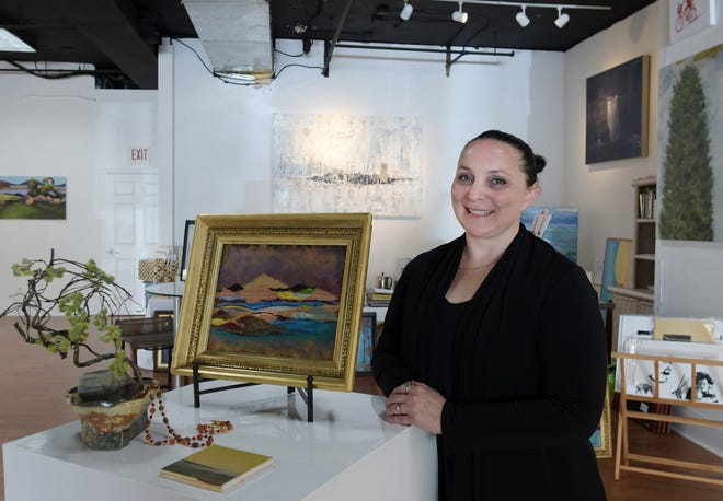 Tamar Russell Brown of Gallery Sitka on Main Street in Fitchburg. [T&G Staff/Christine Peterson]