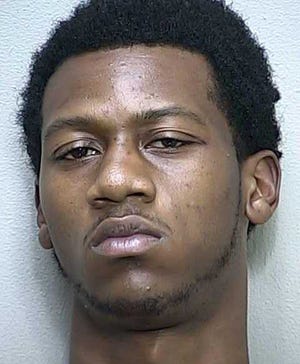 Kiyoshon Blair, one of four men involved in a crash following a police pursuit Wednesday morning, was arrested on violation of probation for grand theft and burglary and on a warrant for battery. [Marion County jail]
