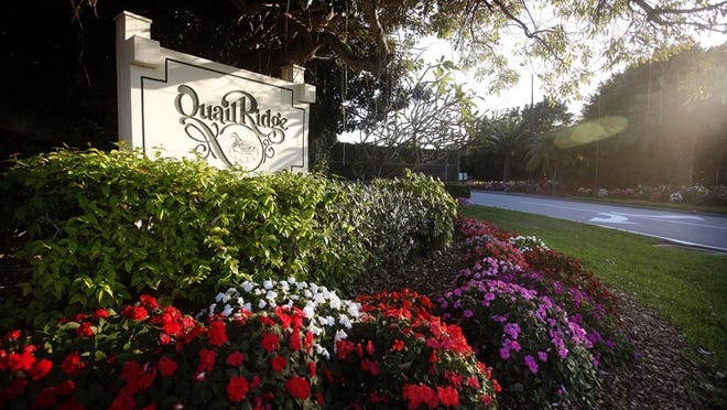 012611 (Bruce R. Bennett/The Palm Beach Post) - BOYNTON BEACH - The entrance to Quail Ridge Country Club.