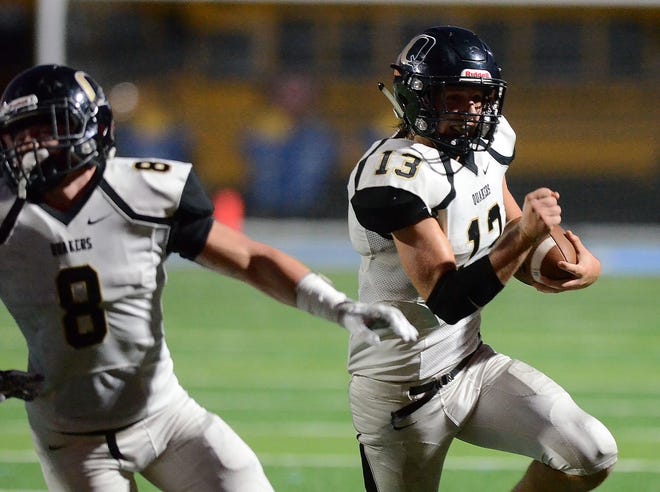 Quaker Valley quarterback Ricky Guss set a school record Friday with his 18th touchdown of the season
