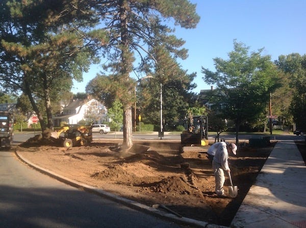 LCM workers renovate the intersection.

[COURTESY PHOTO]