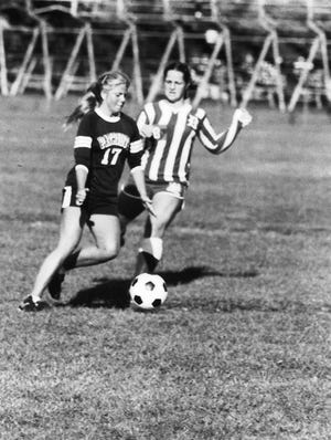 Kim Comeau in a soccer game with Concord-Carlisle [Courtesy photo]