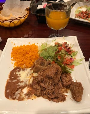The Carnitas plate and the mango margarita from Blue Margaritas Bar and Grill in Washington. JOURNAL STAR/THOMAS BRUCH