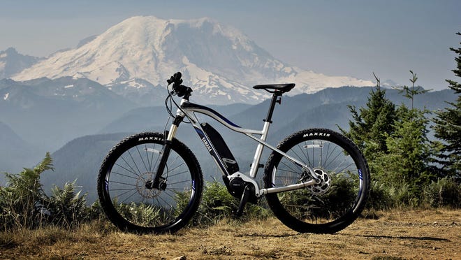 Yamaha will begin selling four models of its Power Assist Bicycles, including this YDX-TORC bike, described by the company as an "agile mountain bike with aggressive performance." [YAMAHA / TNS]