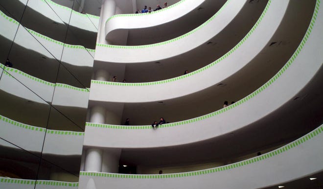 The interior of the Guggenhiem Museum in New York City.
