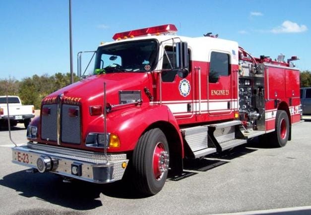 The city of Palm Coast is offering to donate this 2004 fire truck to the Fire Leadership Academy at FPC. It would offer students more hands-on learning as they progress toward careers as first responders. [Provided Photo]