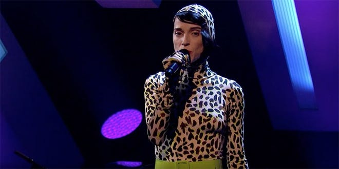 St. Vincent performs on Tuesday's episode of Britain's "Later ... with Jools Holland." Photo provided