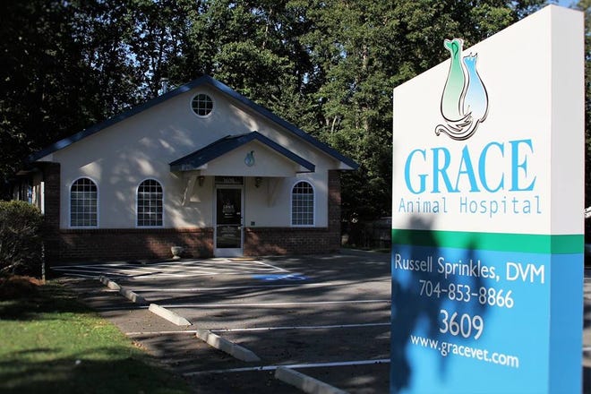 Grace Animal Hospital is now located on Robinwood Road, but its owners want to build a bigger and better clinic around the corner on Union Road. [Special to The Gazette]