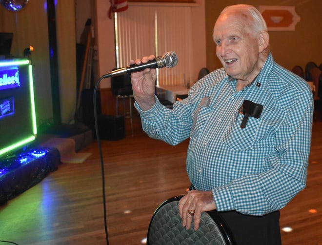Col. "Rockin" Ray sining karaoke at the Ormond Beach Moose Lodge. [Jon Keith/Submitted]