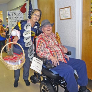 Residents and staff get in on the fun during the annual kick off football parade at Maple Lawn Medical Care Facility. COURTESY PHOTO