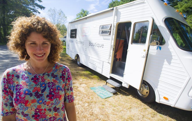 Aimee Dion of Dover has converted an RV into a mobile fashion boutique called Roe2Go. [John Huff/Fosters.com]