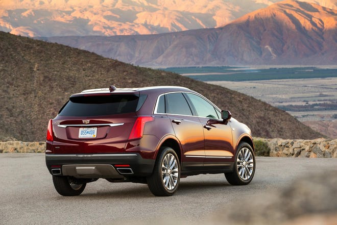 The 2017 Cadillac XT5 looks a lot like the vehicle it replaced, but with some new touches that give it a more-upscale appearance. [Jim Fets / TNS]