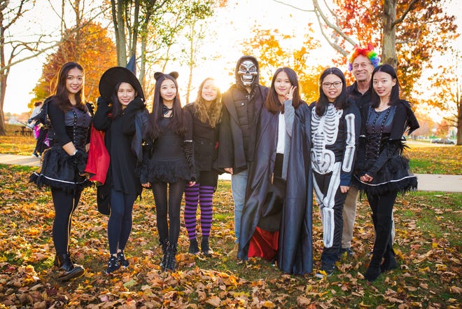 Depending on where you live, community trick-or-treat activities this year could be held either Saturday (Oct. 28), Sunday (Oct. 29) or Tuesday (Oct. 31). International students celebrated their first Halloween at Kent State University at Stark in 2015 as part of the university's annual Boo U event, which will be held this year on Thursday at the Jackson Township campus. (Photo courtesy of Kent State University at Stark)