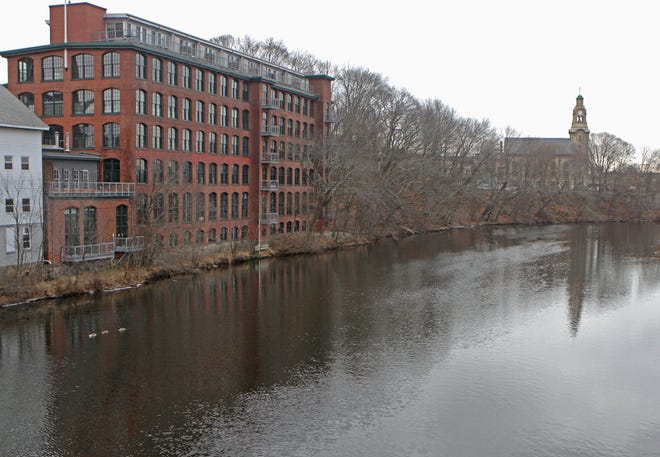 The Blackstone River in Pawtucket is a critical location in the Narragansett Bay watershed. [The Providence Journal / Steve Szydlowski]