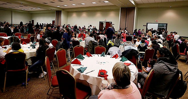 Holiday Dinner at the Shaw Center on Monday, Dec.19, 2016.The dinner is sponsored by the Shaw Center and the Brockton Rox.