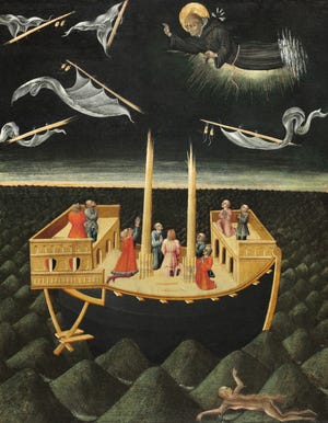 "Saint Nicholas of Tolentino Saving a Shipwreck," 1457, Giovanni di Paolo [COURTESY OF PHILADELPHIA MUSEUM OF ART]