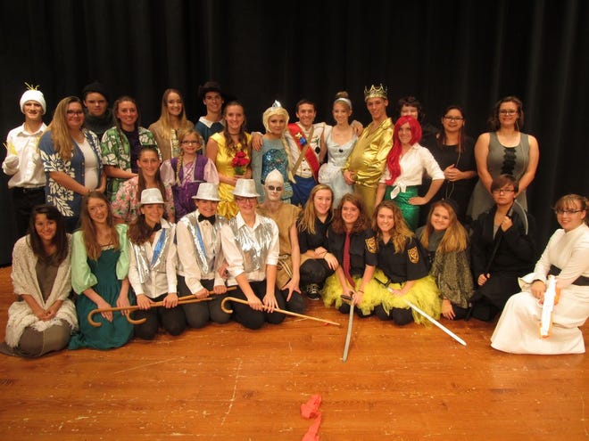 These royal personages invite audiences to a command performance of “Game of Tiaras” at 7 p.m. today and Saturday, Oct. 28, at Farmington High School.